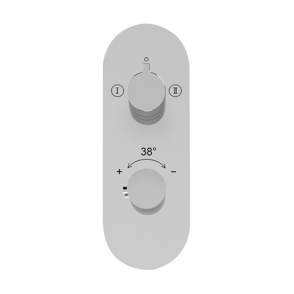 Picture of Aquamax exposed part kit of thermostatic shower mixer with 2-way diverter - Chrome