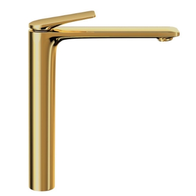 Picture of Single Lever High Neck Basin Mixer - Gold Bright PVD