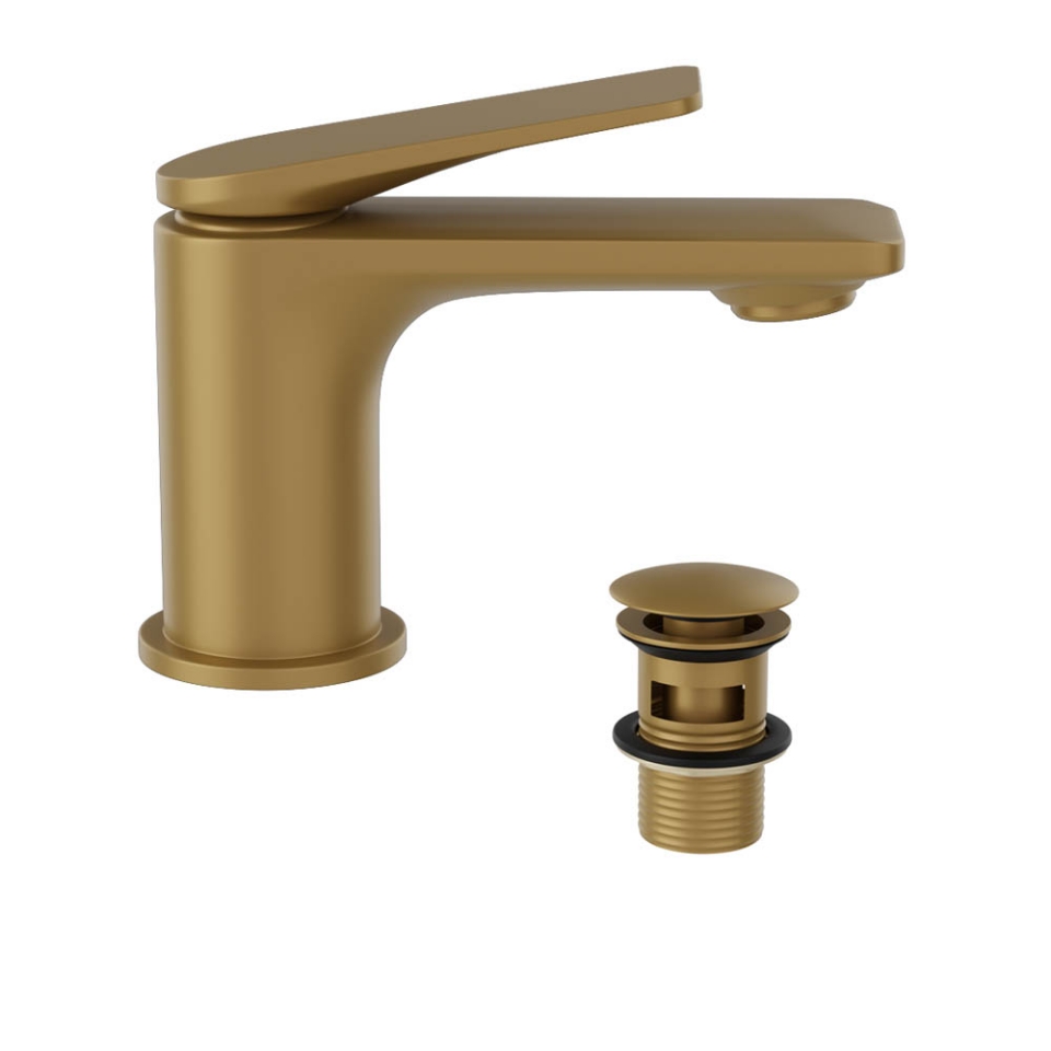 Picture of Single Lever Basin Mixer - Gold Matt PVD