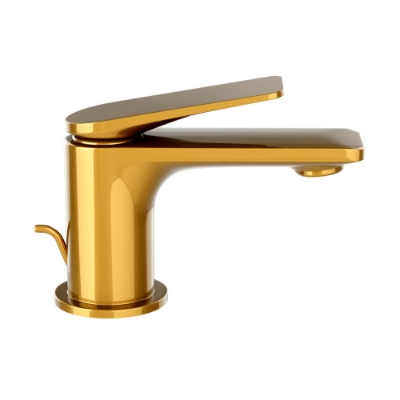 Picture of Single Lever Basin Mixer with Popup Waste - Gold Bright PVD