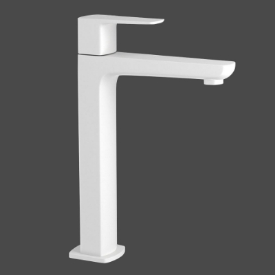 Picture of High Neck Basin Tap - White Matt