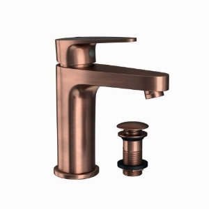 Picture of Single Lever Basin Mixer with click clack waste -  Antique Copper