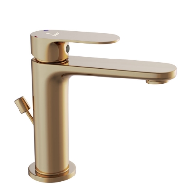 Picture of Single Lever Basin Mixer with Popup Waste - Auric Gold