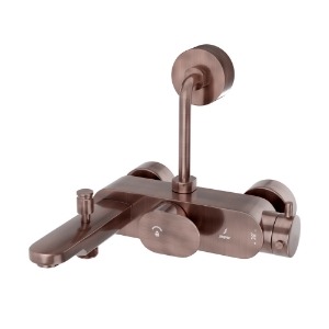 Picture of Exposed Thermostatic Bath & Shower Mixer 3-in-1 System - Antique Copper