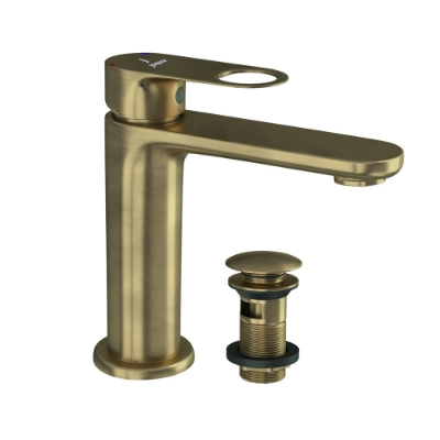 Picture of Single Lever Basin Mixer with click clack waste - Antique Bronze