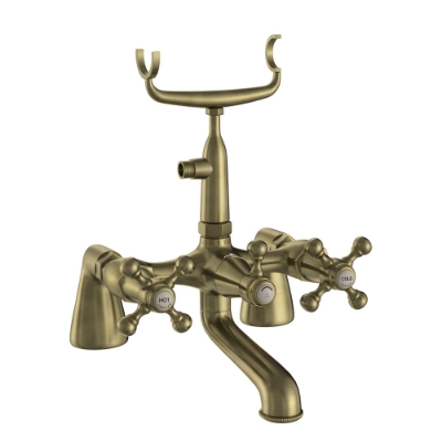 Picture of Bath & Shower Mixer with Telephone Shower Crutch - Antique Bronze