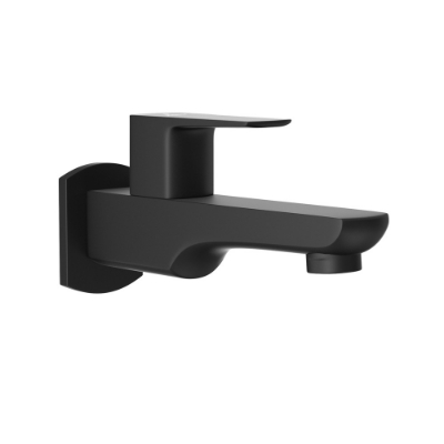 Picture of Bib Tap with Wall Flange - Black Matt