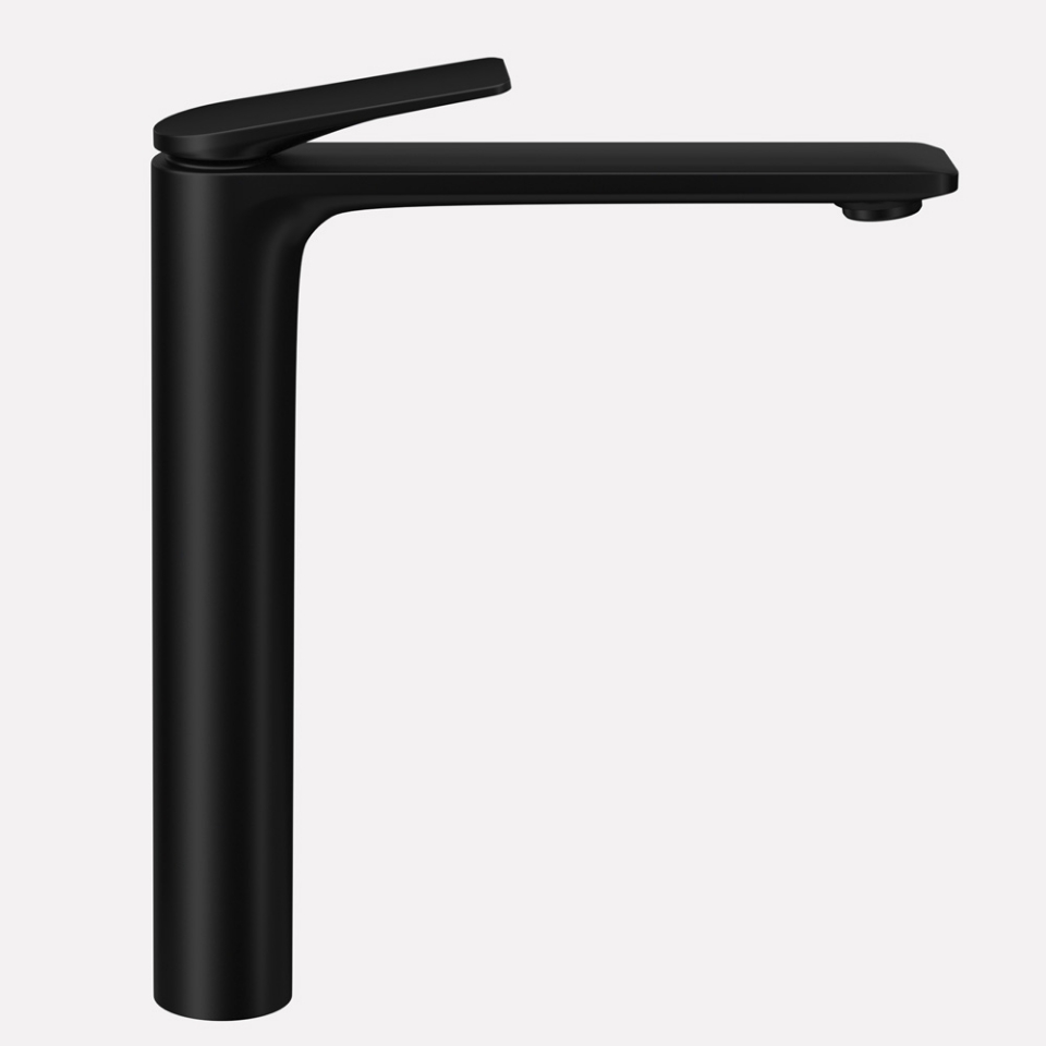 Picture of Single Lever High Neck Basin Mixer - Black Matt