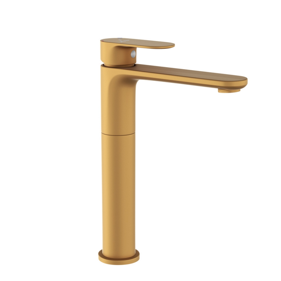 Picture of Single Lever High Neck Basin Mixer - Gold Matt PVD