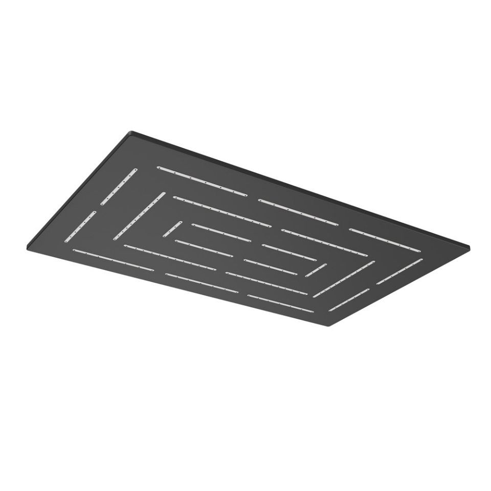 Picture of Douche de tête MAZE de forme rectangulaire à fonction unique - Noir Mat