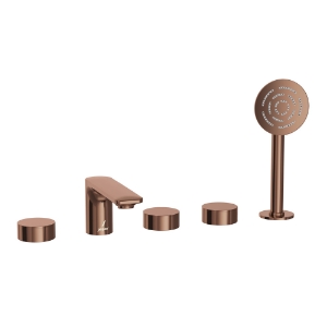 Picture of Смеситель для ванны и душа на 5 отверстий - Золото полированное