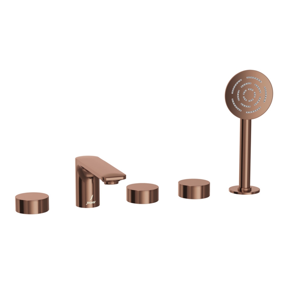 Picture of Смеситель для ванны и душа на 5 отверстий - Золото полированное