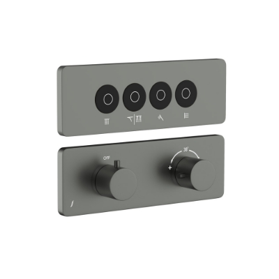 Picture of Exposed Part Kit of CLOUD Touch Shower System with 4 outlets - Graphite