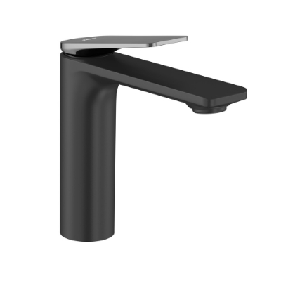 Picture of Single Lever Extended Basin Mixer - Lever: Black Chrome | Body: Black Matt