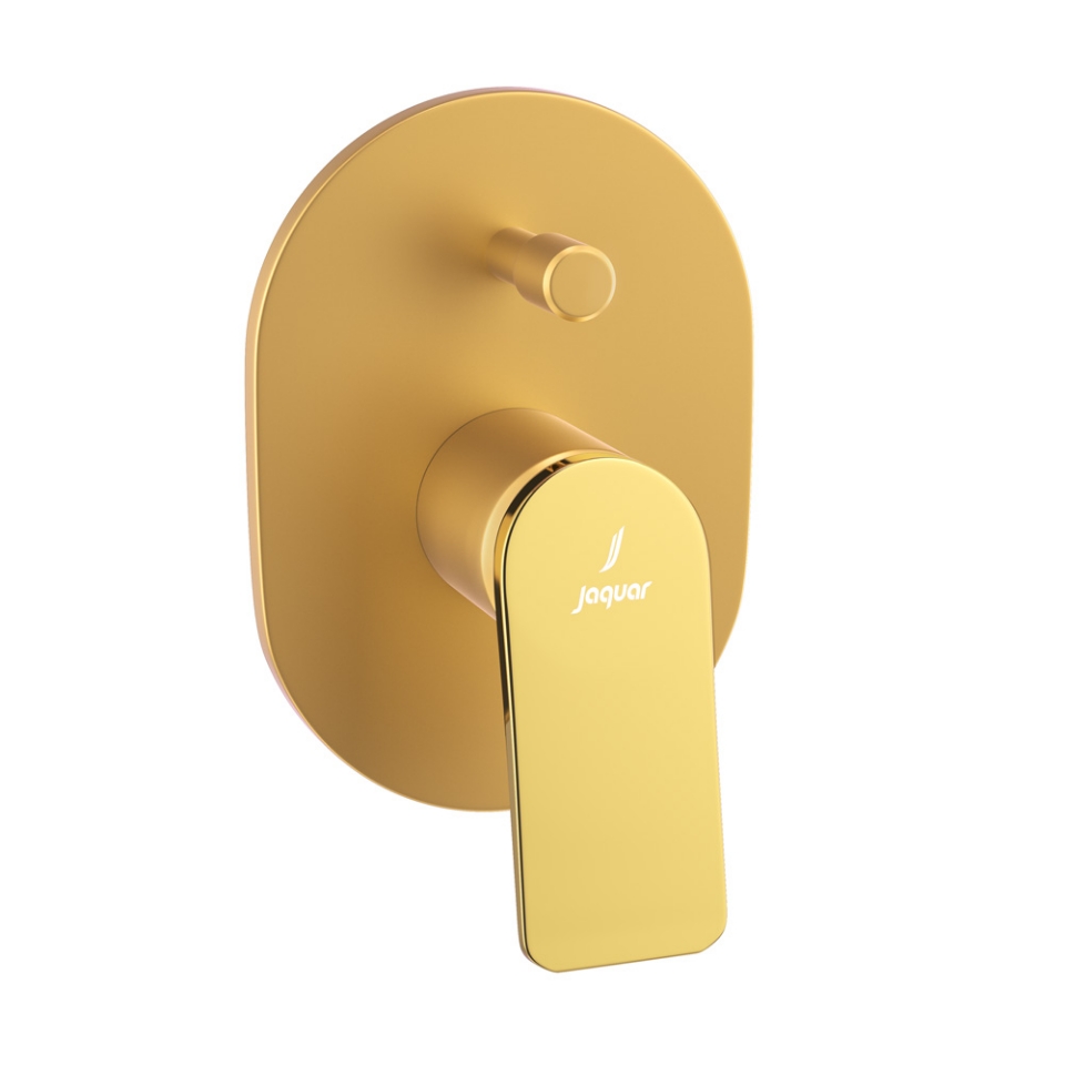 Picture of Single Lever In-wall Diverter - Lever: Gold Bright PVD | Body: Gold Matt PVD