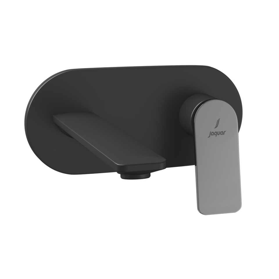 Picture of Exposed Parts of Single Lever Built-in In-wall Manual Valve - Lever: Black Chrome | Body: Black Matt