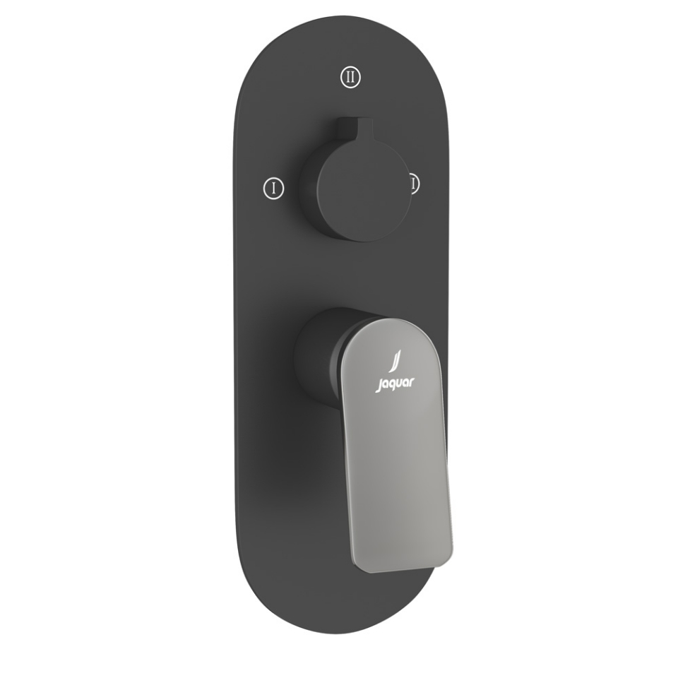 Picture of Aquamax Exposed Part Kit of Single Lever Shower Mixer - Lever: Black Chrome | Body: Black Matt