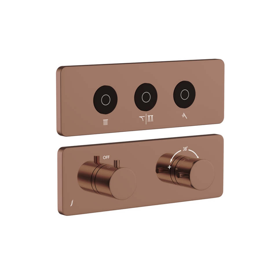 Picture of Exposed Part Kit of CLOUD Touch Shower System with 3 outlets - Blush Gold Bright PVD