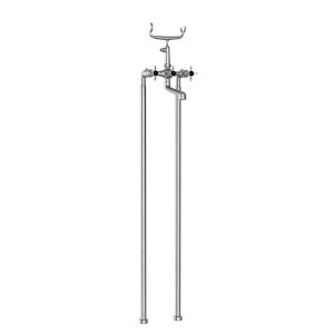 Picture of Bath & Shower Mixer with Telephone Shower Crutch - Stainless Steel