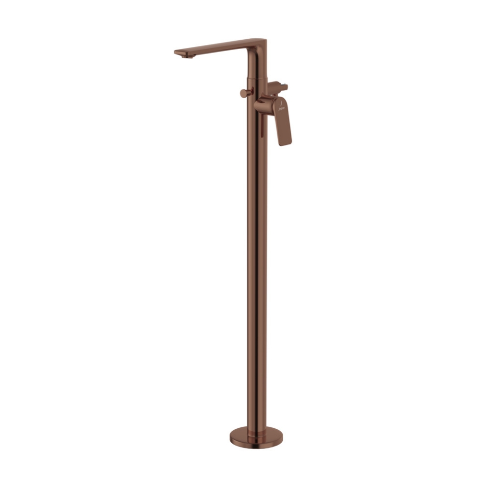 Picture of Exposed parts of floor mounted single lever bath mixer - Blush Gold PVD