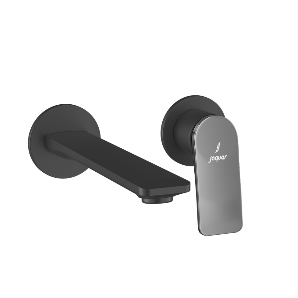 Picture of Exposed Parts of Single Lever Built-in In-wall Manual Valve - Lever: Black Chrome | Body: Black Matt