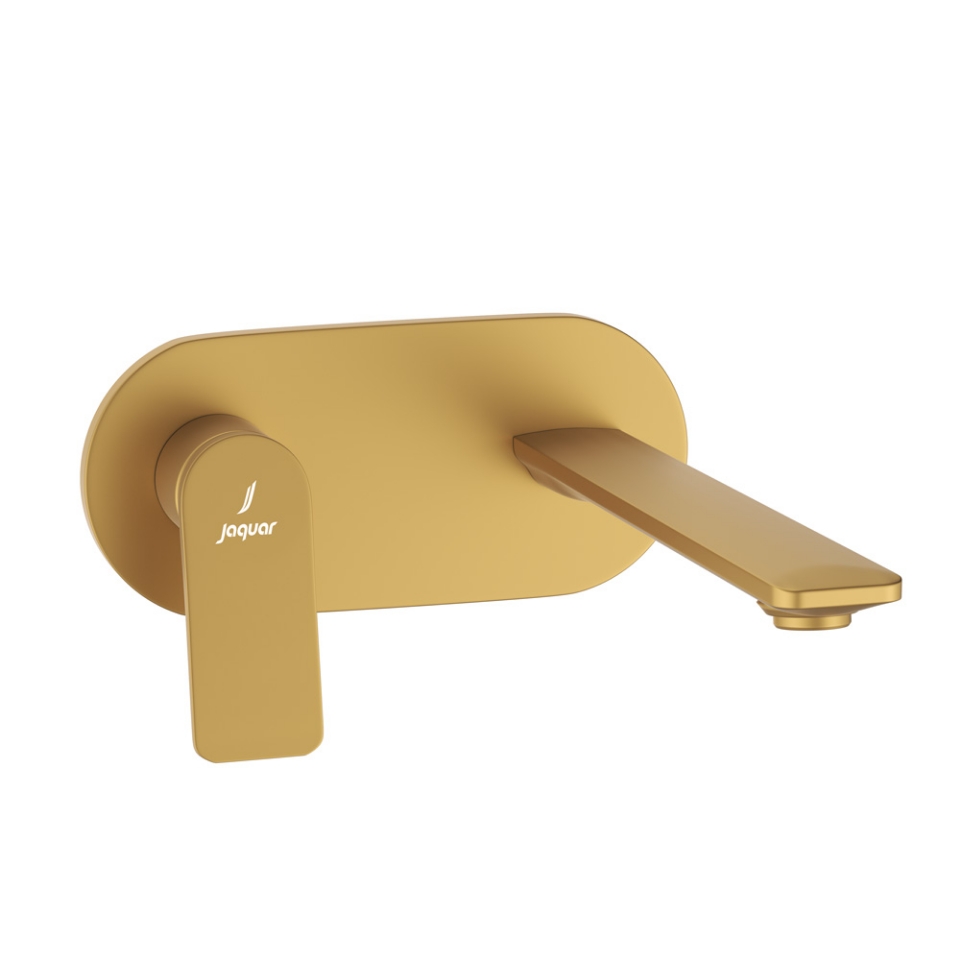Picture of Exposed Parts of Left Hand Side Operated Single Lever Built-in In-wall Manual Valve  - Gold Matt PVD 