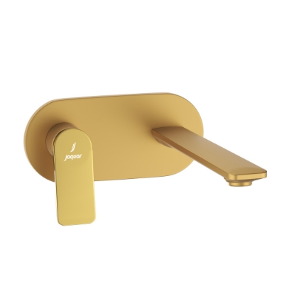 Picture of Exposed Parts of Left Hand Side Operated Single Lever Built-in In-wall Manual Valve - Lever: Gold Bright PVD | Body: Gold Matt PVD