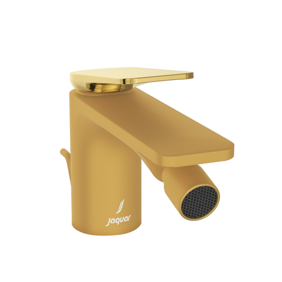 Picture of Single Lever Bidet Mixer with Popup Waste - Lever: Gold Bright PVD | Body: Gold Matt PVD