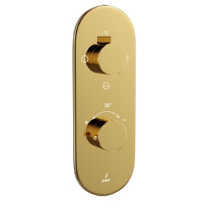 Picture of Термостатический смеситель для душа Aquamax на 2 потребителя - Золото яркое PVD