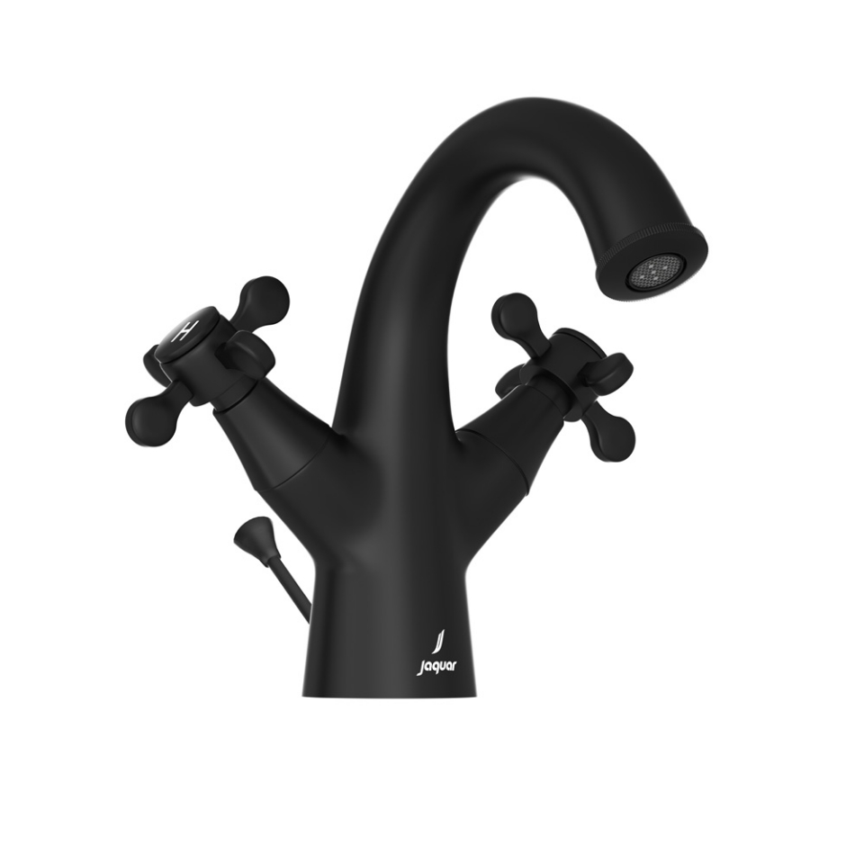 Picture of Моноблочный смеситель для раковины с донным клапаном - Черный матовый