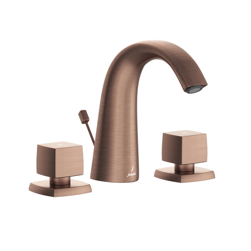 Picture of Смеситель для раковины на 3 отверстия с донным клапаном - Античная медь