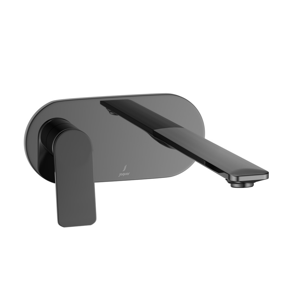 Picture of Открытые части однорычажного встраиваемого в стену ручного клапана с левосторонним управлением - Черный хром