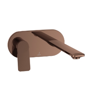 Picture of Открытые части однорычажного встраиваемого в стену ручного клапана с левосторонним управлением - Золото полированное