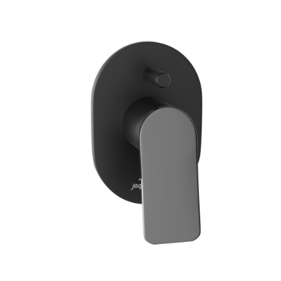 Picture of Внешняя часть однорычажного смесителя, увеличенная пропускная способность, скрытый монтаж - Рычаг: Черный хром | Корпус: Черный матовый