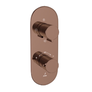 Picture of Aquamax Thermostatic Shower Mixer - Blush Gold Bright PVD