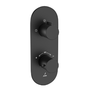 Picture of Термостатический смеситель для душа Aquamax на 2 потребителя - Черный матовый