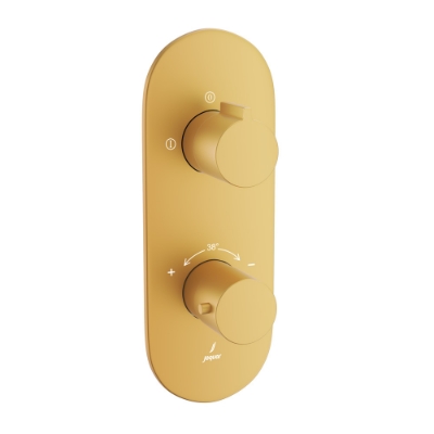 Picture of Термостатический смеситель для душа Aquamax на 2 потребителя - Золото матовое PVD