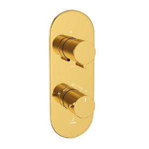 Picture of Aquamax Thermostatic Shower Mixer - Gold Bright PVD