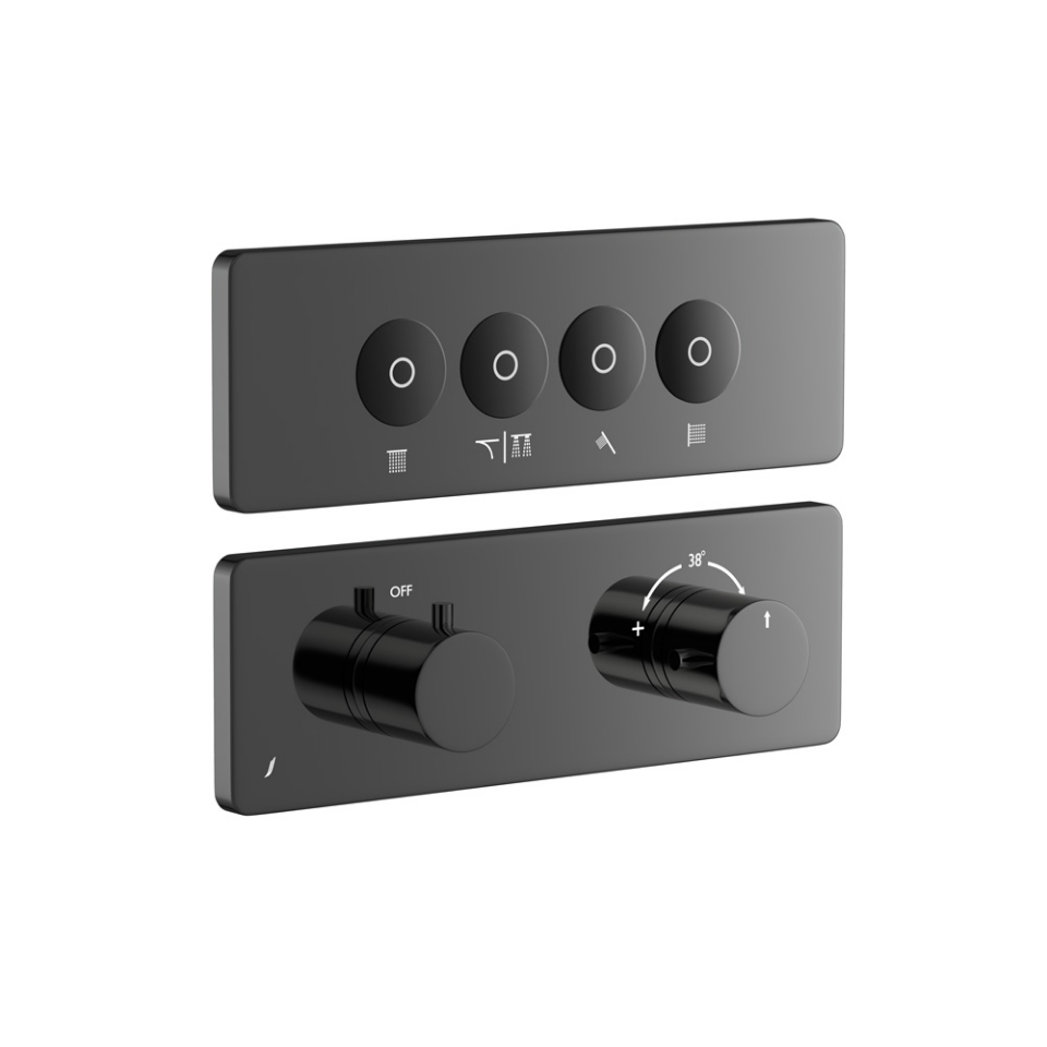 Picture of Exposed Part Kit of CLOUD Touch Shower System with 4 outlets - Black Chrome