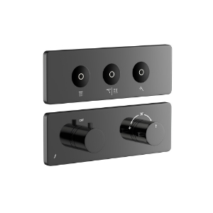 Picture of Exposed Part Kit of CLOUD Touch Shower System with 3 outlets - Black Chrome