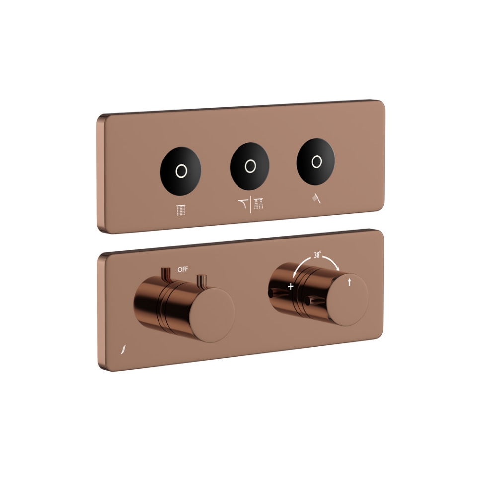 Picture of Exposed Part Kit of CLOUD Touch Shower System with 3 outlets - Blush Gold Bright PVD
