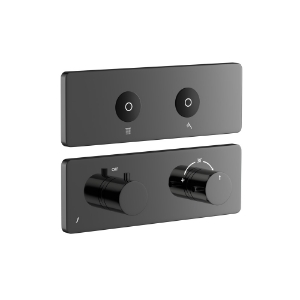 Picture of Exposed Part Kit of CLOUD Touch Shower System with 2 outlets - Black Chrome