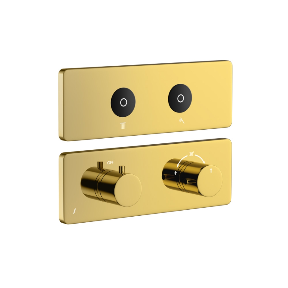 Picture of Exposed Part Kit of CLOUD Touch Shower System with 2 outlets - Gold Bright PVD